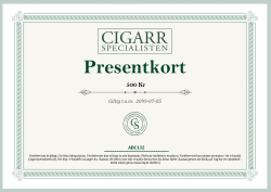 Presentkort cigarrspecialisten